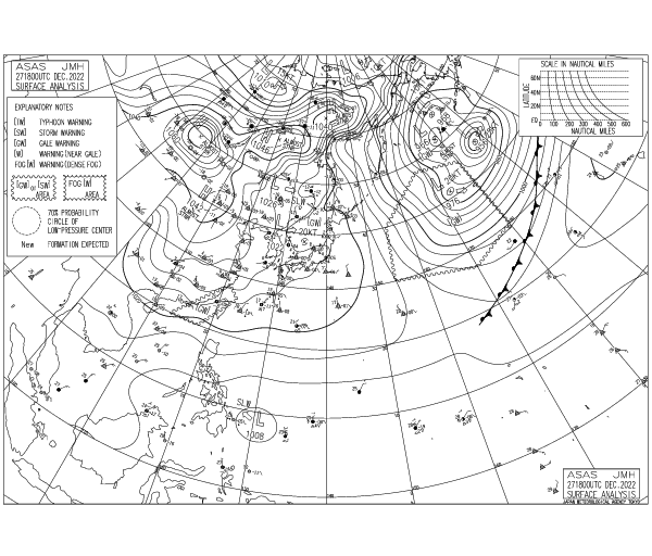 アジア太平洋地上天気図