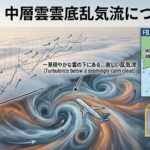 中層雲雲底乱気流のイメージ図